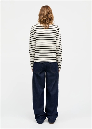Maggie Pablo ls bluse Vanilla Ice/Black Mads Nørgaard